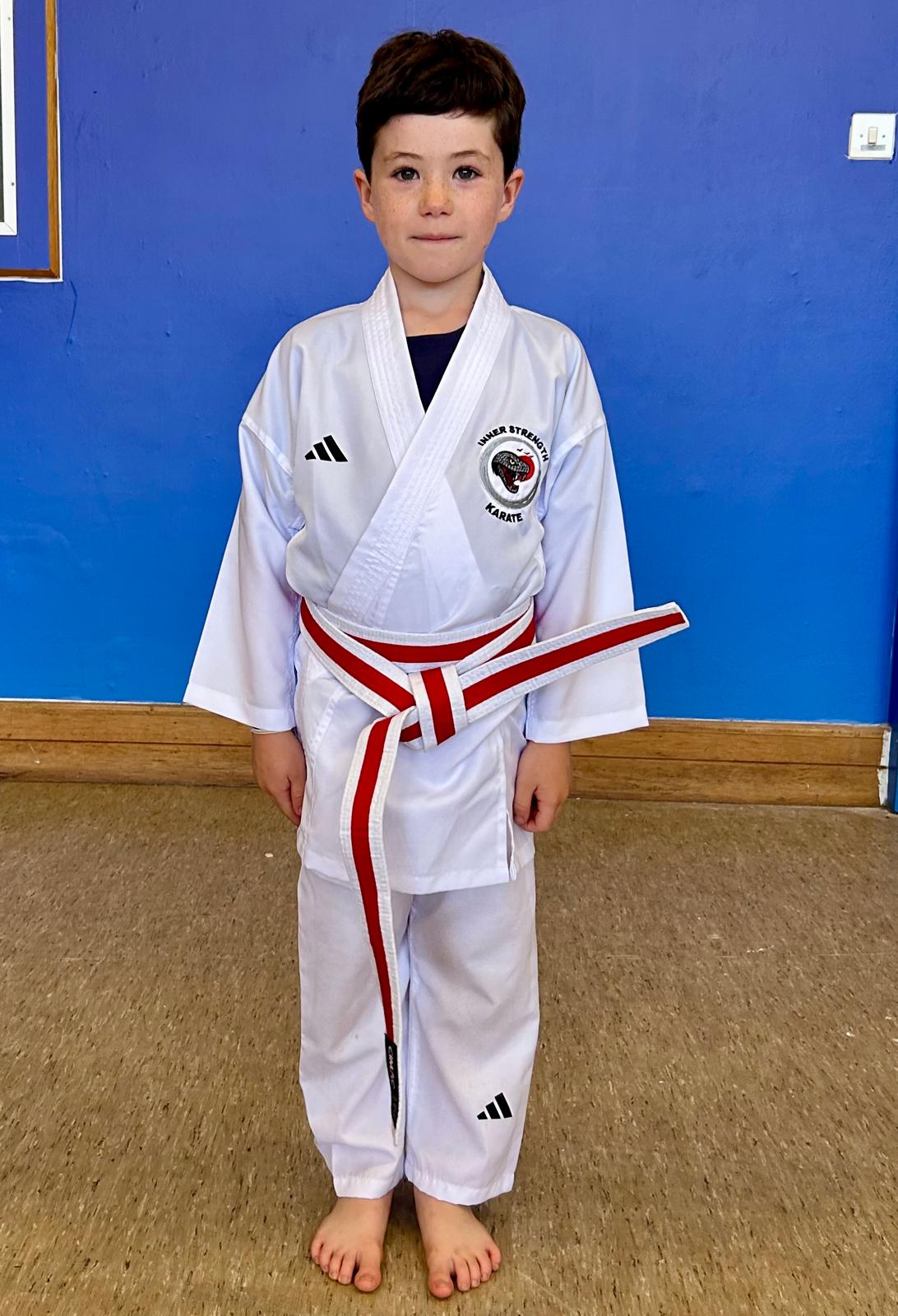 Students with their new belts