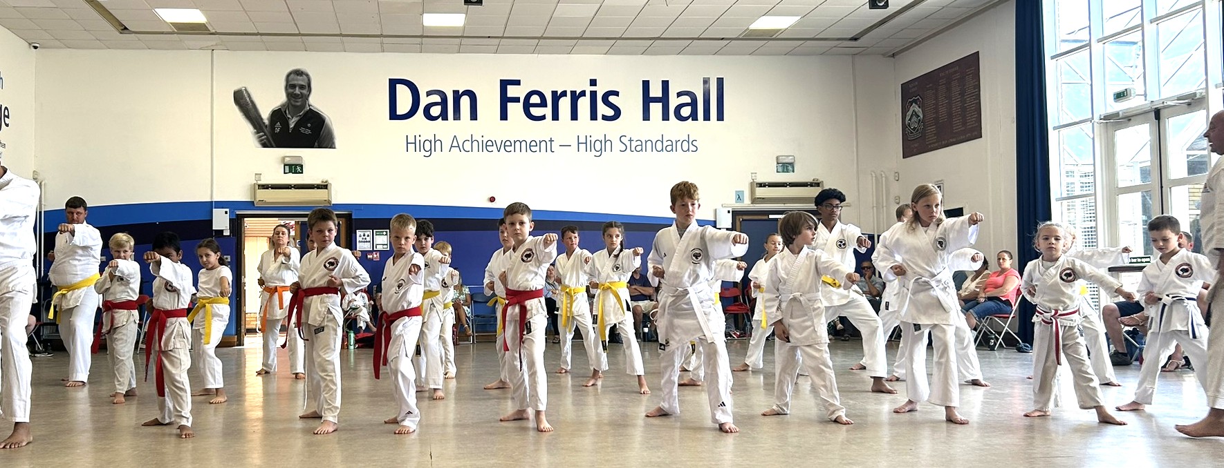 ISMAA karate students training at grading session